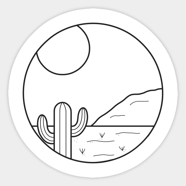 Simple desert Sticker by Jasmwills